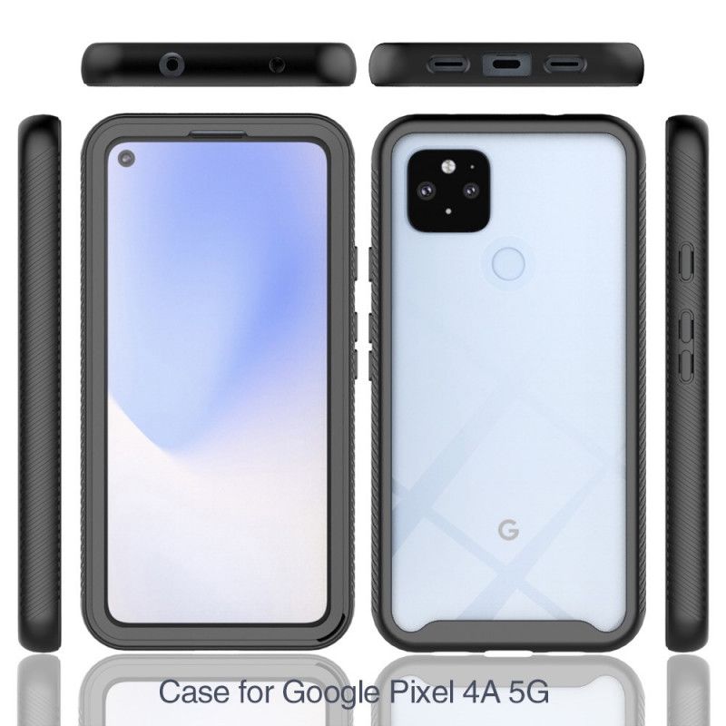 Cover Google Pixel 4A 5G Sort Hybridfasede Kanter Beskyttelse