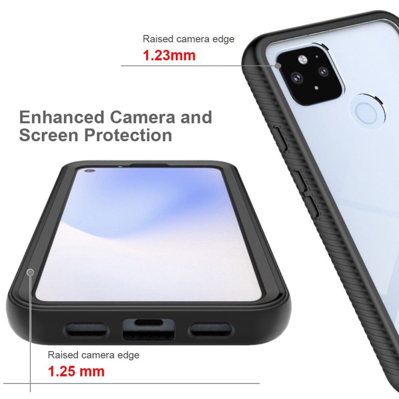 Cover Google Pixel 4A 5G Sort Hybridfasede Kanter Beskyttelse