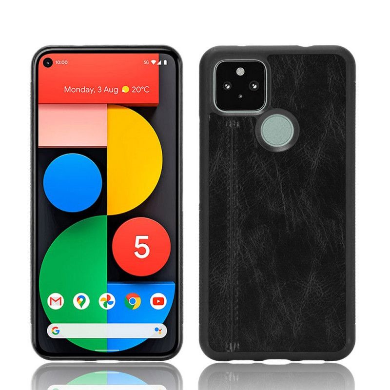 Cover Google Pixel 4A 5G Sort Syet Lædereffekt