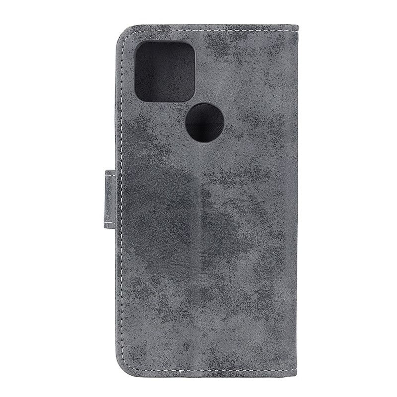 Flip Cover Læder for Google Pixel 4A 5G Grå Vintage Lædereffekt