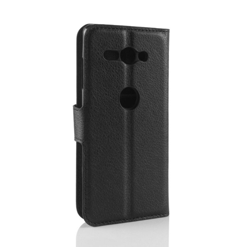 Flip Cover Læder for Sony Xperia XZ2 Compact Sort Retro Kunstlæder