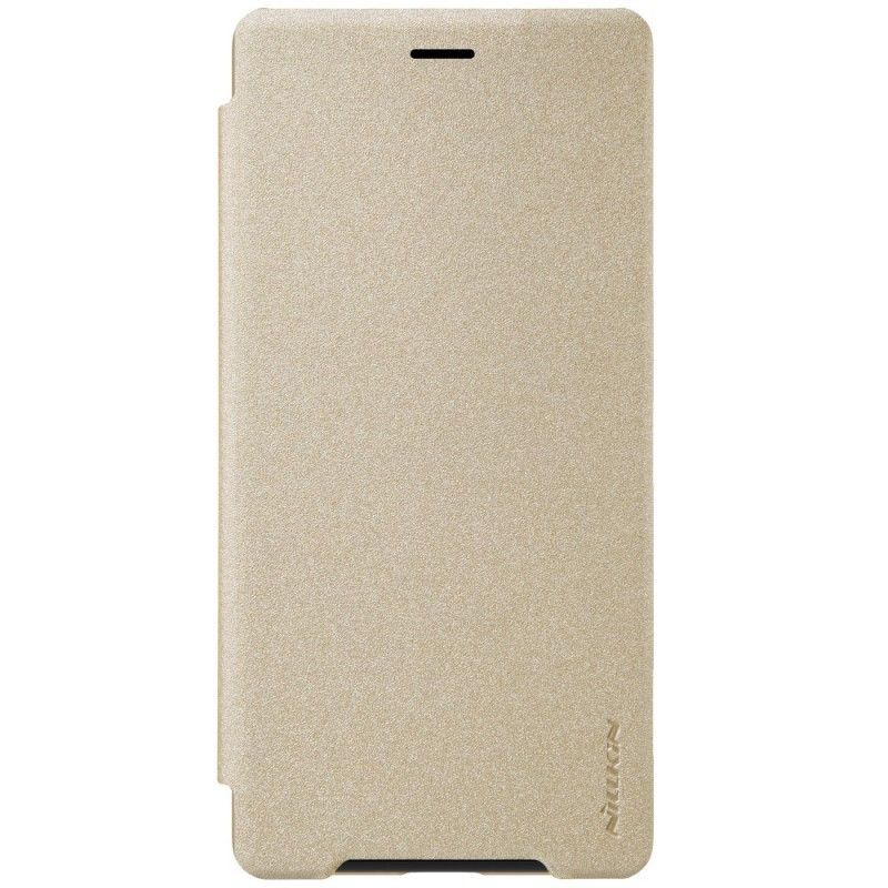 Læder Cover for Sony Xperia XZ2 Compact Golden Nillkin