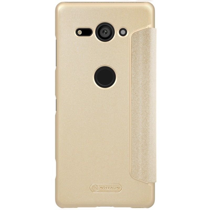 Læder Cover for Sony Xperia XZ2 Compact Golden Nillkin