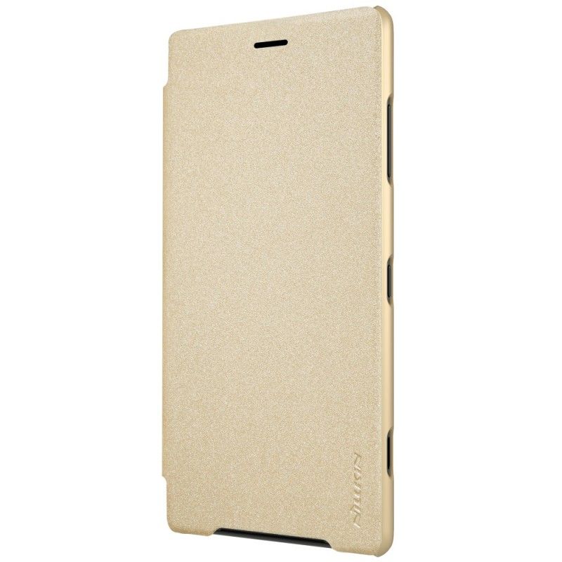 Læder Cover for Sony Xperia XZ2 Compact Golden Nillkin