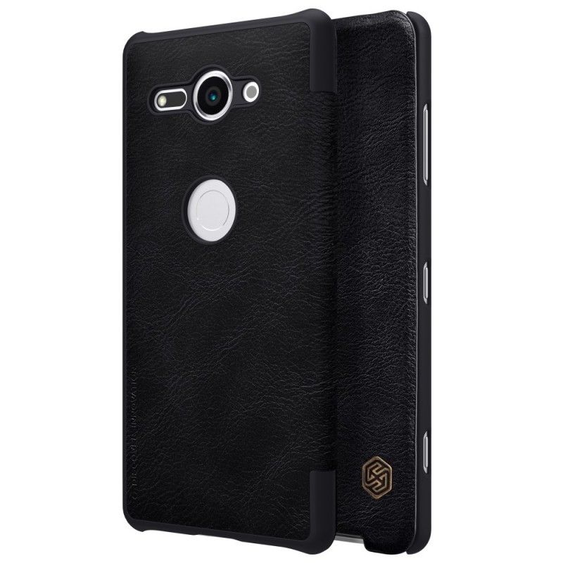 Læder Cover for Sony Xperia XZ2 Compact Rød Nillkin Qin-Serie