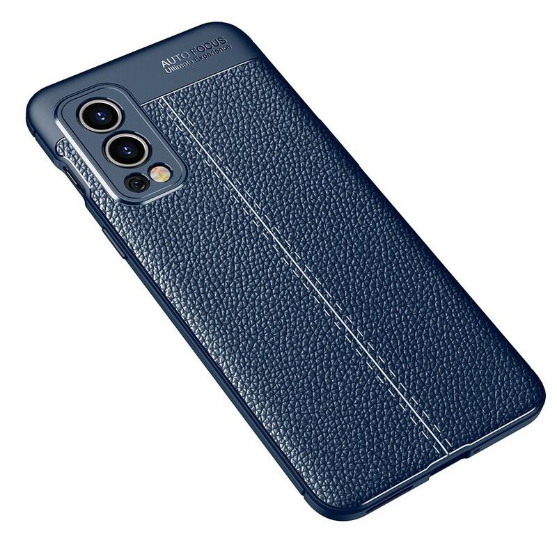 Cover Oneplus Nord 2 5g Double Line Litchi-lædereffekt