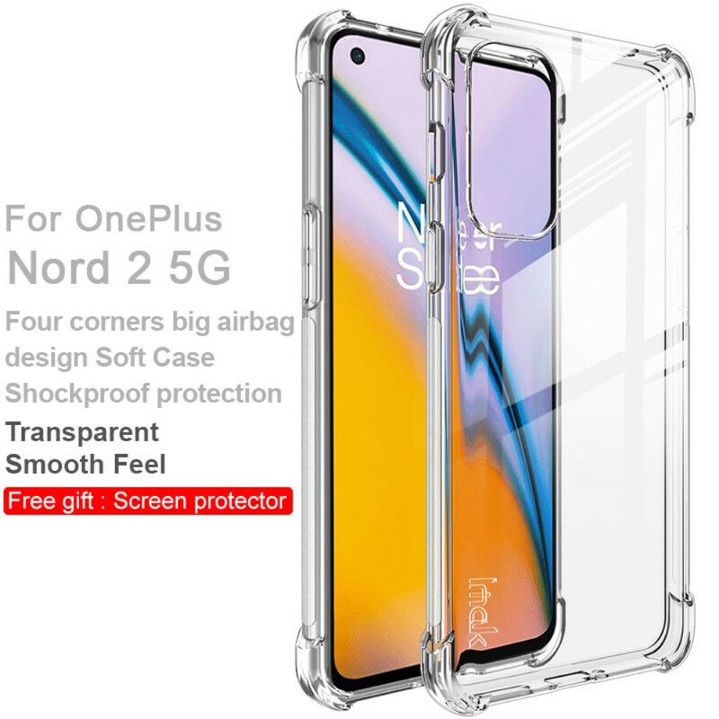 Cover Oneplus Nord 2 5g Telefon Etui Transparent Silky Imak