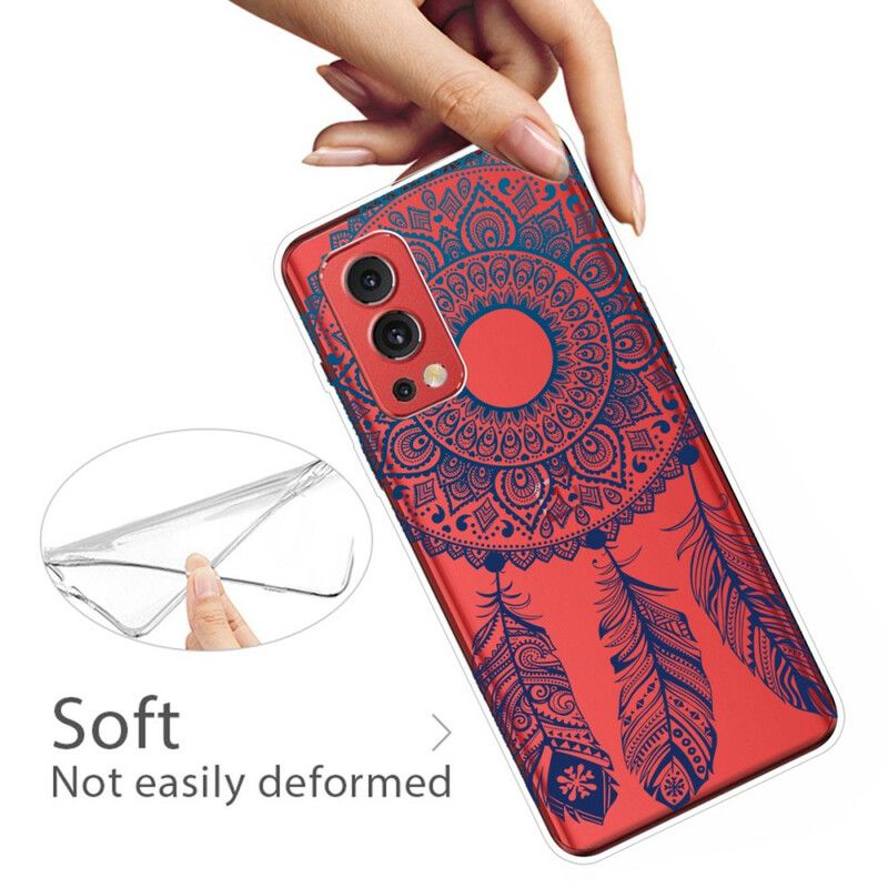 Cover Oneplus Nord 2 5g Transparent Dream Catcher Blue Feather