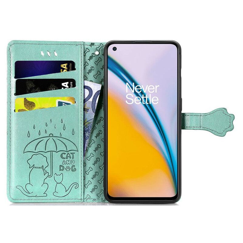 Flip Cover Oneplus Nord 2 5g Animerede Dyr