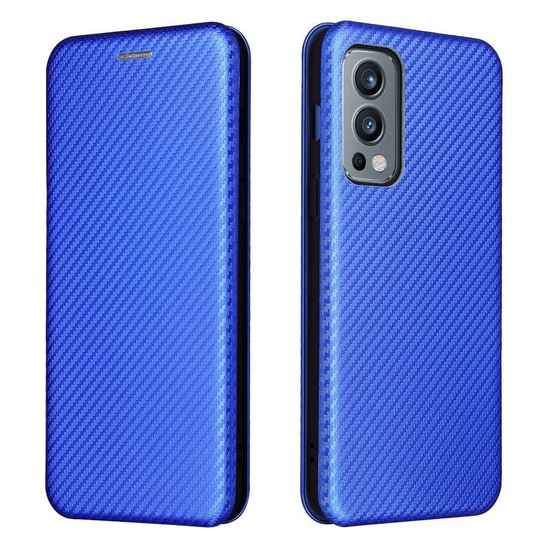 Flip Cover Oneplus Nord 2 5g Farvet Carbon Silikone