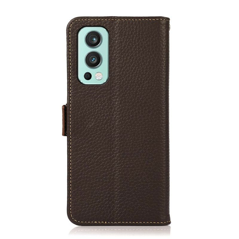 Flip Cover Oneplus Nord 2 5g Khazneh Lychee Læder