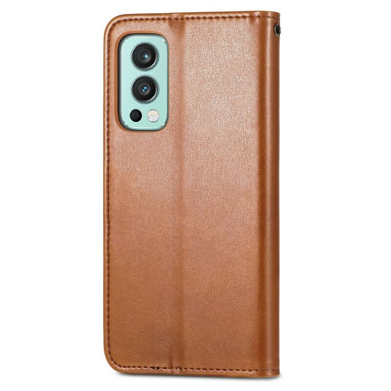 Flip Cover Oneplus Nord 2 5g Kunstlæder Og Vintage Lås