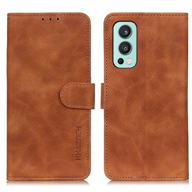 Flip Cover Oneplus Nord 2 5g Mate Lædereffekt Vintage Khazneh