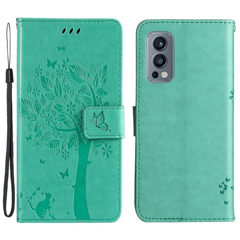 Flip Cover Oneplus Nord 2 5g Tree And Thong Cat