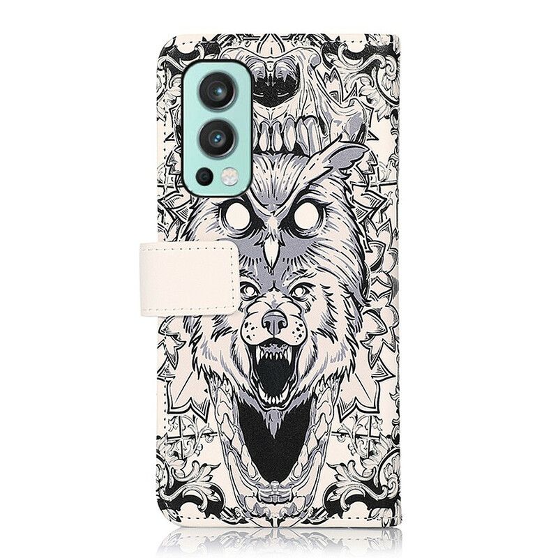 Flip Cover Oneplus Nord 2 5g Vildige Dyr