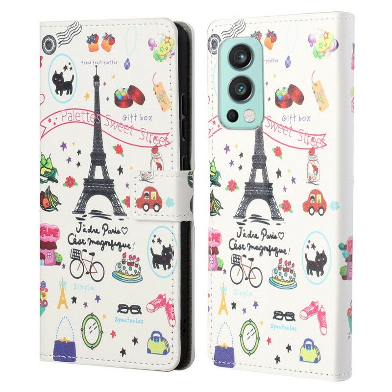 Flip Cover Til Oneplus Nord 2 5g Jeg Elsker Paris