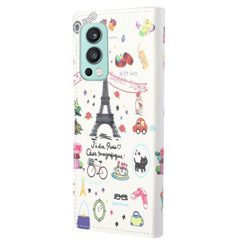 Flip Cover Til Oneplus Nord 2 5g Jeg Elsker Paris