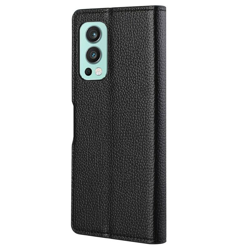 Læder Cover Oneplus Nord 2 5g Litchi Grain Lædereffekt