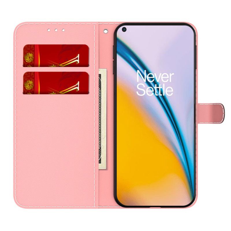 Læder Cover Oneplus Nord 2 5g Telefon Etui Akvarel