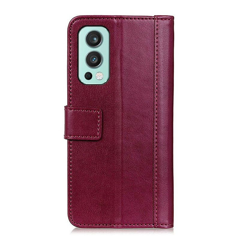 Læder Cover Oneplus Nord 2 5g Telefon Etui Klassisk Split Litchi-læder