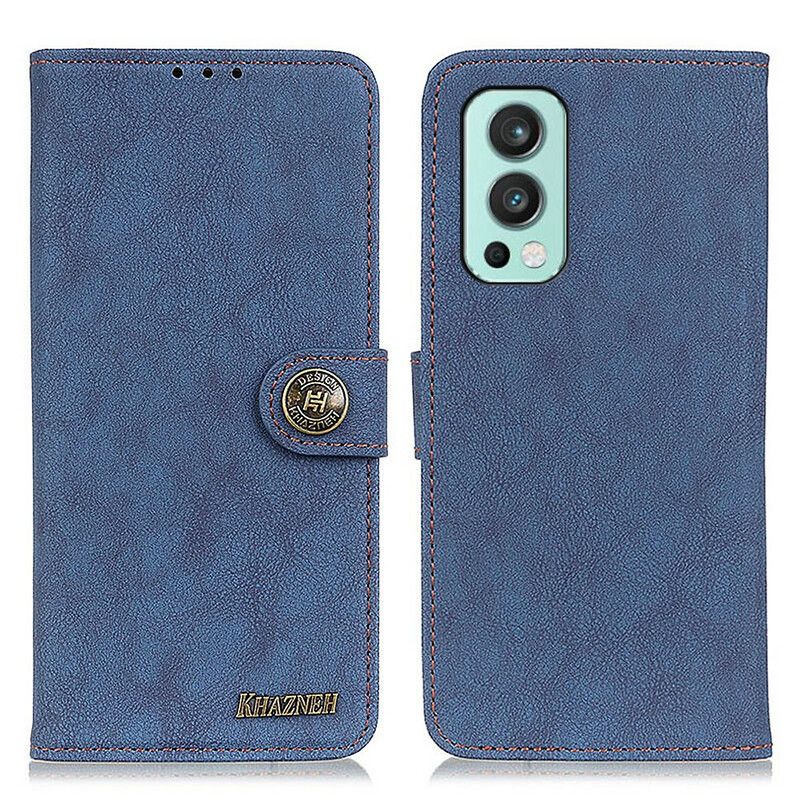 Læder Cover Oneplus Nord 2 5g Telefon Etui Kunstlæder Split Retro Khazneh