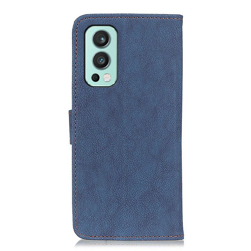 Læder Cover Oneplus Nord 2 5g Telefon Etui Kunstlæder Split Retro Khazneh