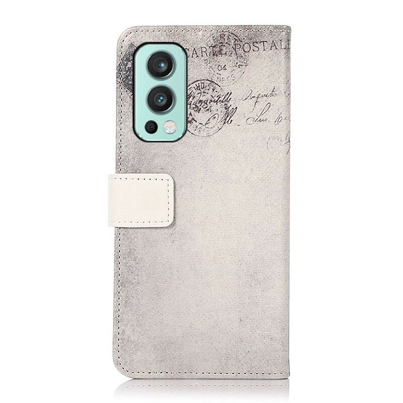 Læder Cover Oneplus Nord 2 5g Telefon Etui Traveller Kat