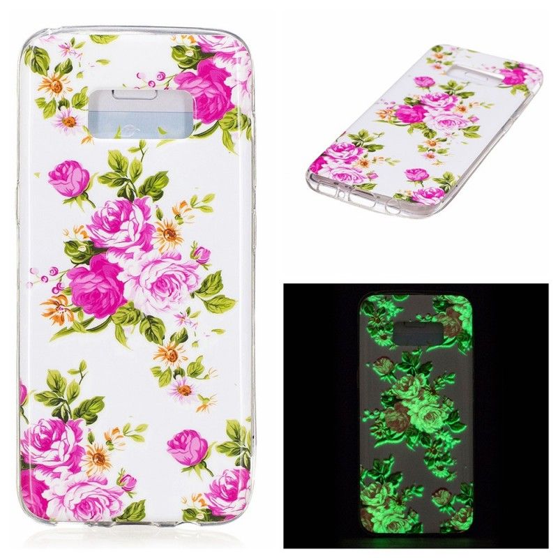 Cover Samsung Galaxy S8 Fluorescerende Frihedsblomster