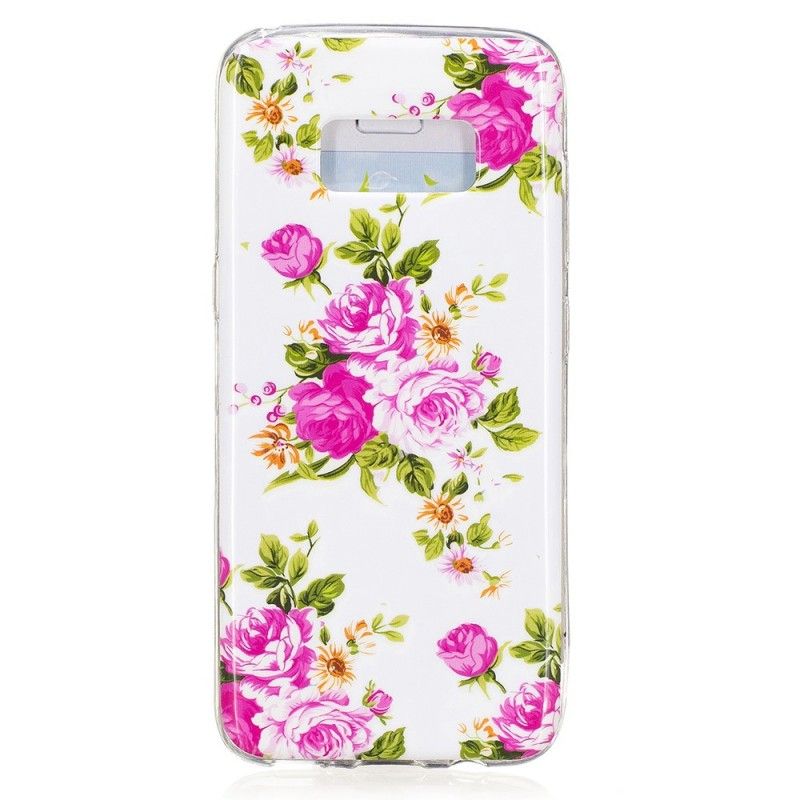 Cover Samsung Galaxy S8 Fluorescerende Frihedsblomster