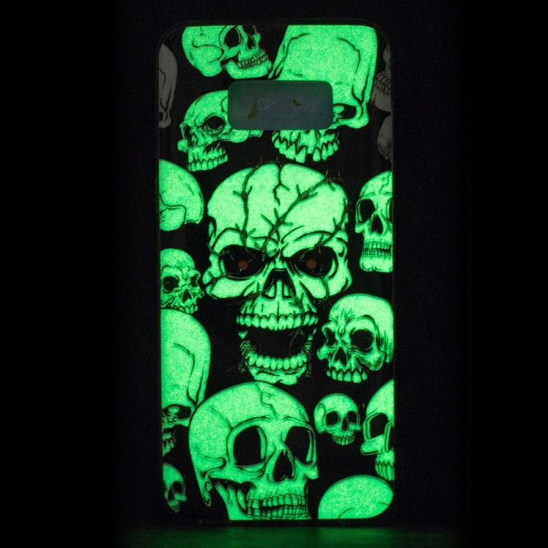 Cover Samsung Galaxy S8 Fluorescerende Kranier Med Opmærksomhed