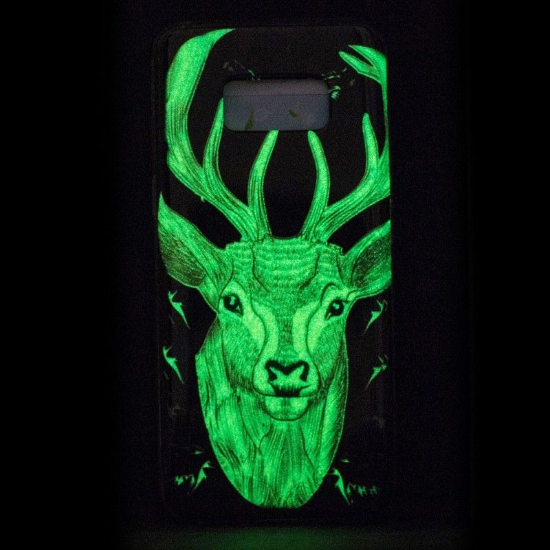 Cover Samsung Galaxy S8 Fluorescerende Majestætisk Hjorte Original