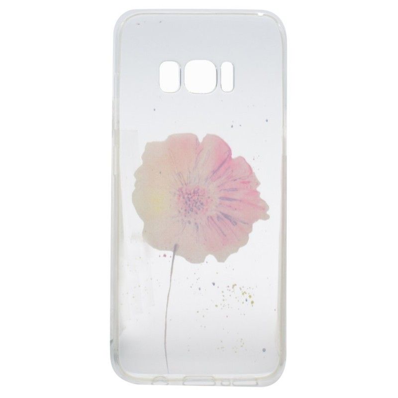 Cover Samsung Galaxy S8 Gennemsigtig Akvarelvalmue