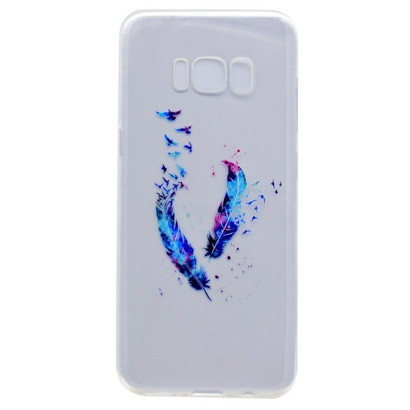 Cover Samsung Galaxy S8 Gennemsigtige Fjer