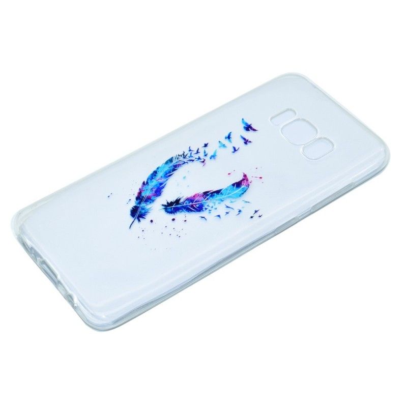 Cover Samsung Galaxy S8 Gennemsigtige Fjer