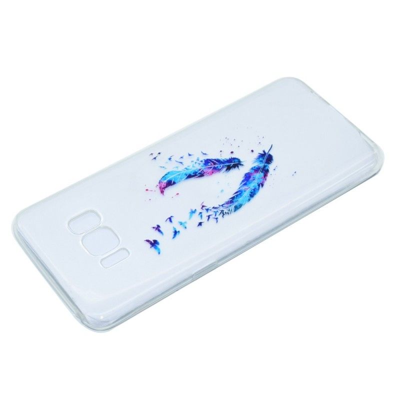 Cover Samsung Galaxy S8 Gennemsigtige Fjer