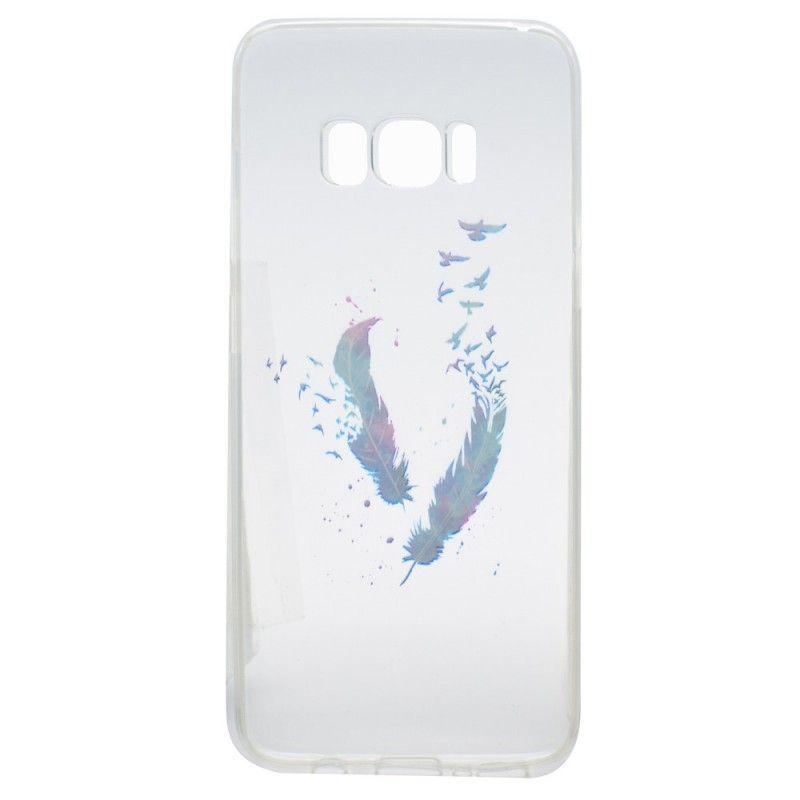 Cover Samsung Galaxy S8 Gennemsigtige Fjer