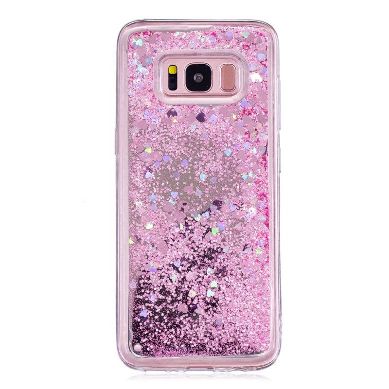 Cover Samsung Galaxy S8 Lilla Glitterpulver