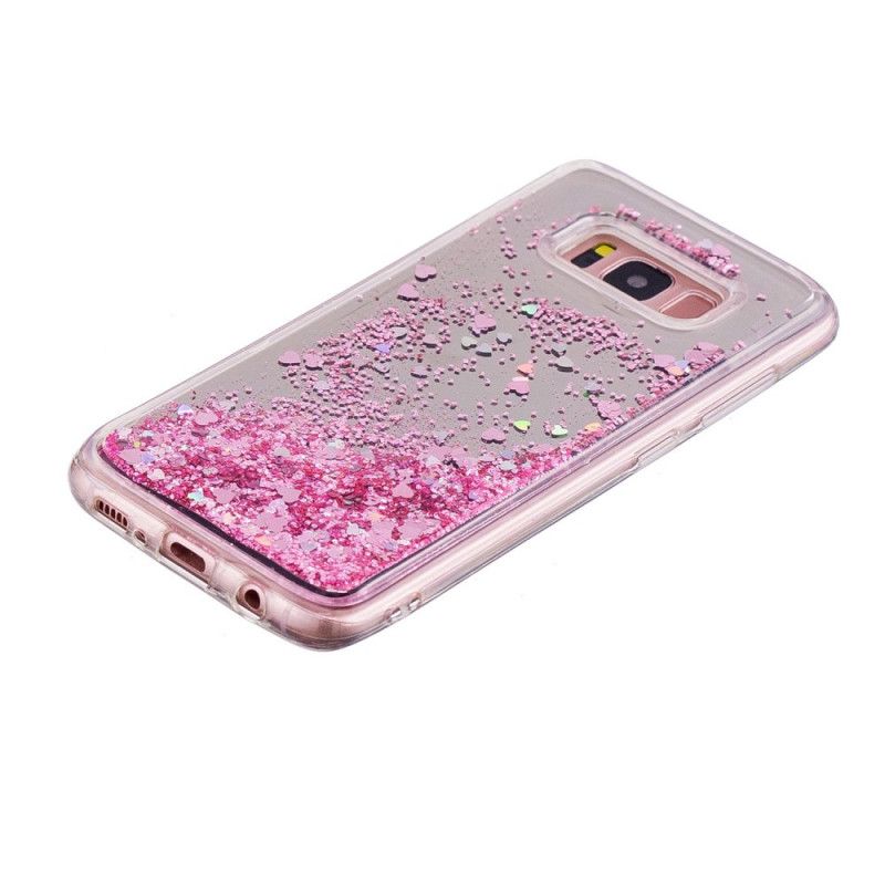 Cover Samsung Galaxy S8 Lilla Glitterpulver