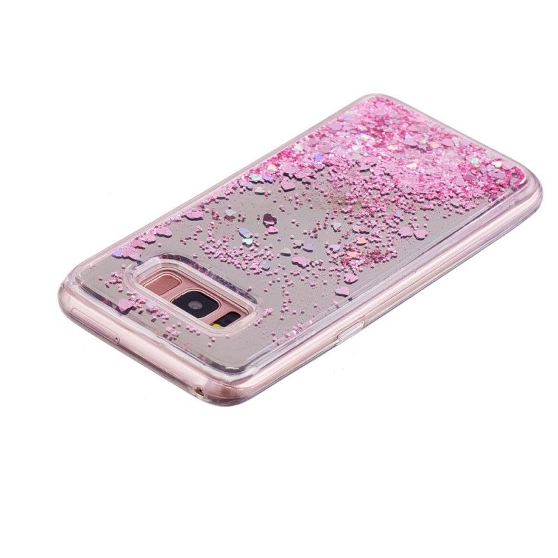 Cover Samsung Galaxy S8 Lilla Glitterpulver