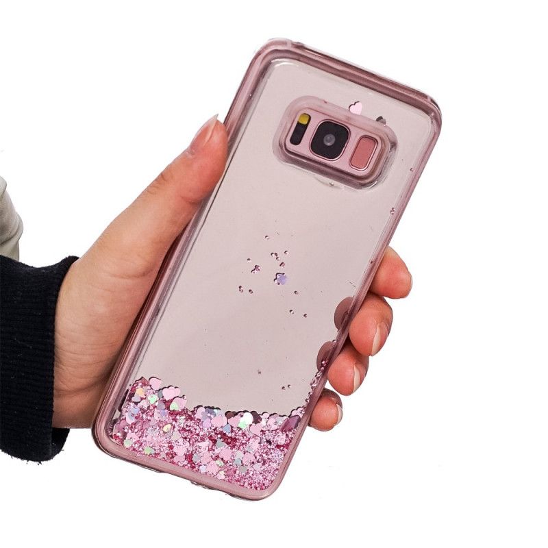 Cover Samsung Galaxy S8 Lilla Glitterpulver