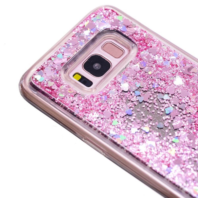 Cover Samsung Galaxy S8 Lilla Glitterpulver