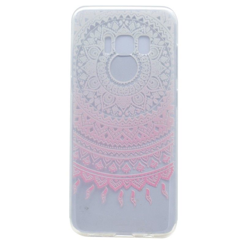 Cover Samsung Galaxy S8 Lyserød Gennemsigtig Farverig Mandala