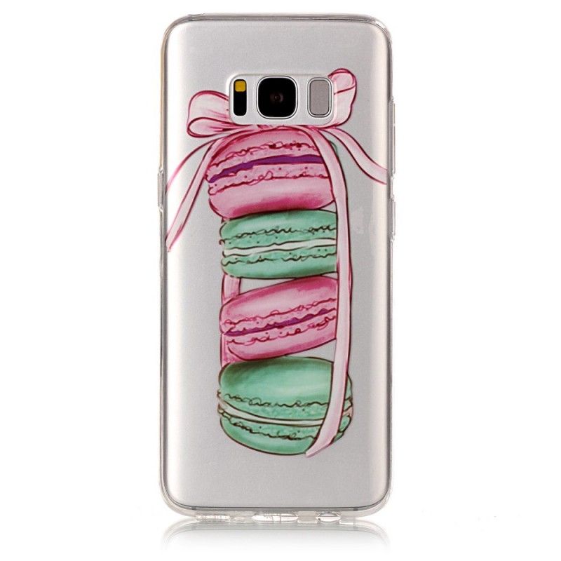 Cover Samsung Galaxy S8 Mobilcover Gennemsigtige Gourmetmakroner