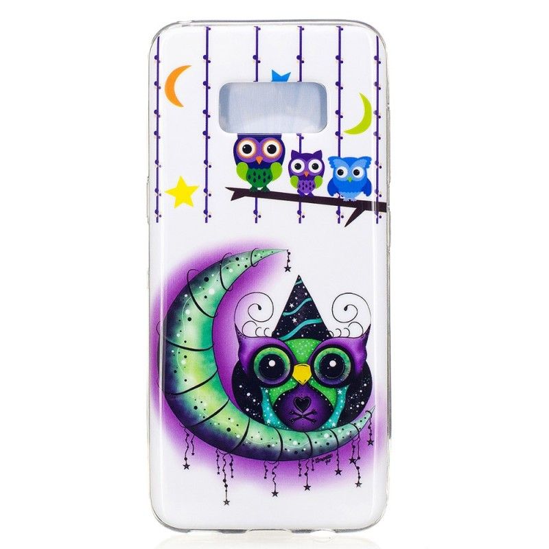 Cover Samsung Galaxy S8 Mobilcover Ugler I Fluorescerende Delirium