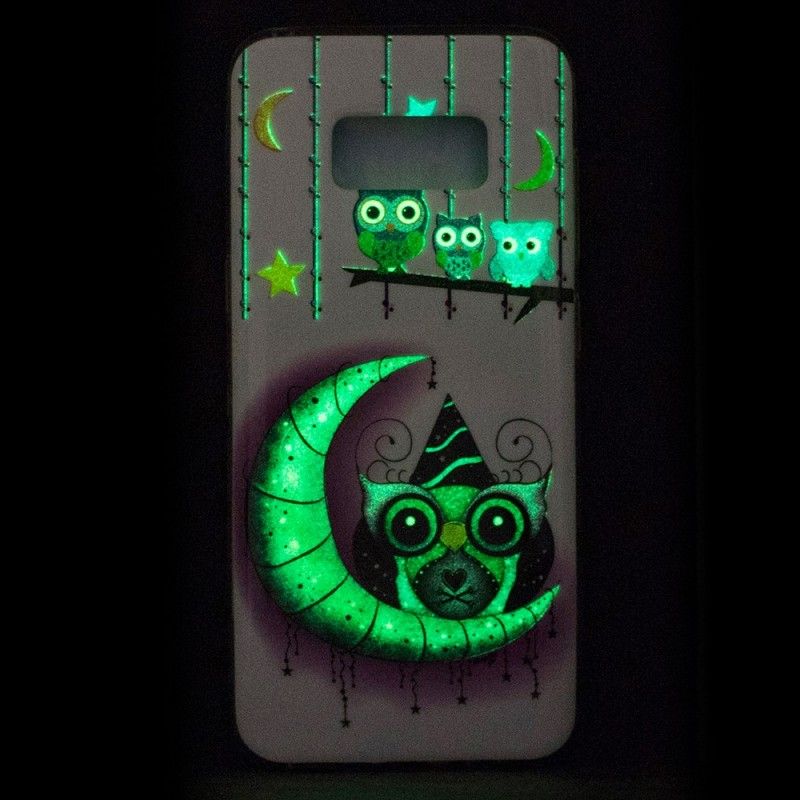 Cover Samsung Galaxy S8 Mobilcover Ugler I Fluorescerende Delirium