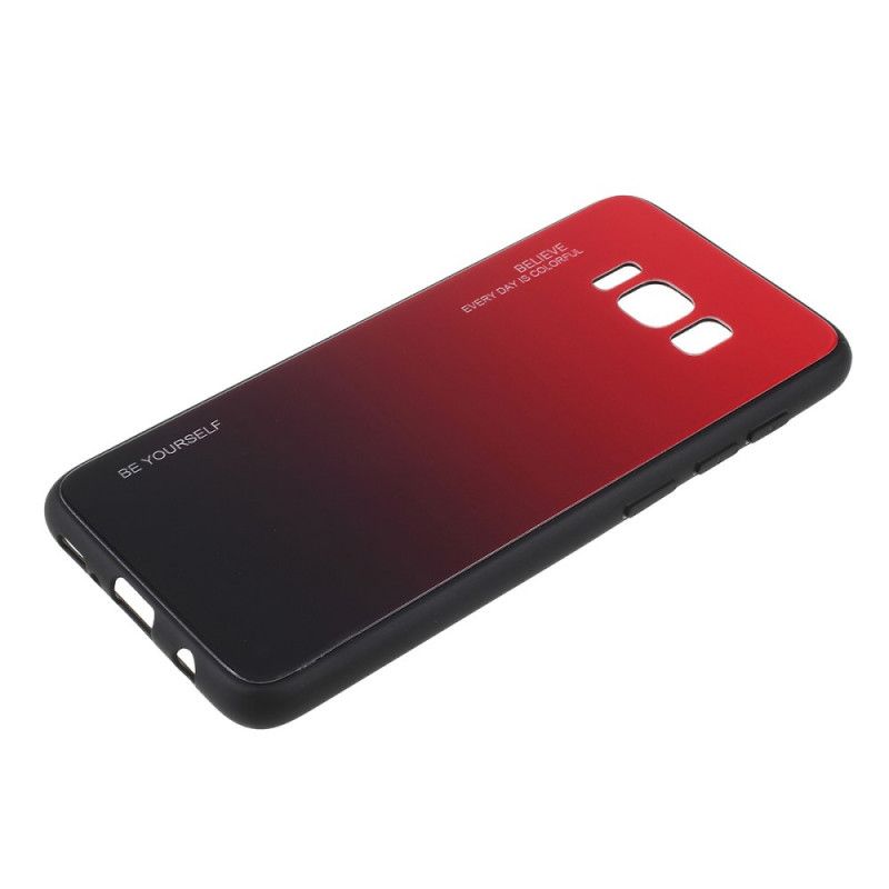 Cover Samsung Galaxy S8 Rød Mobilcover Vær Dig Selv Hærdet Glas