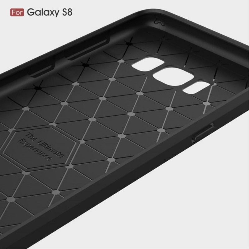 Cover Samsung Galaxy S8 Sort Børstet Kulfiber