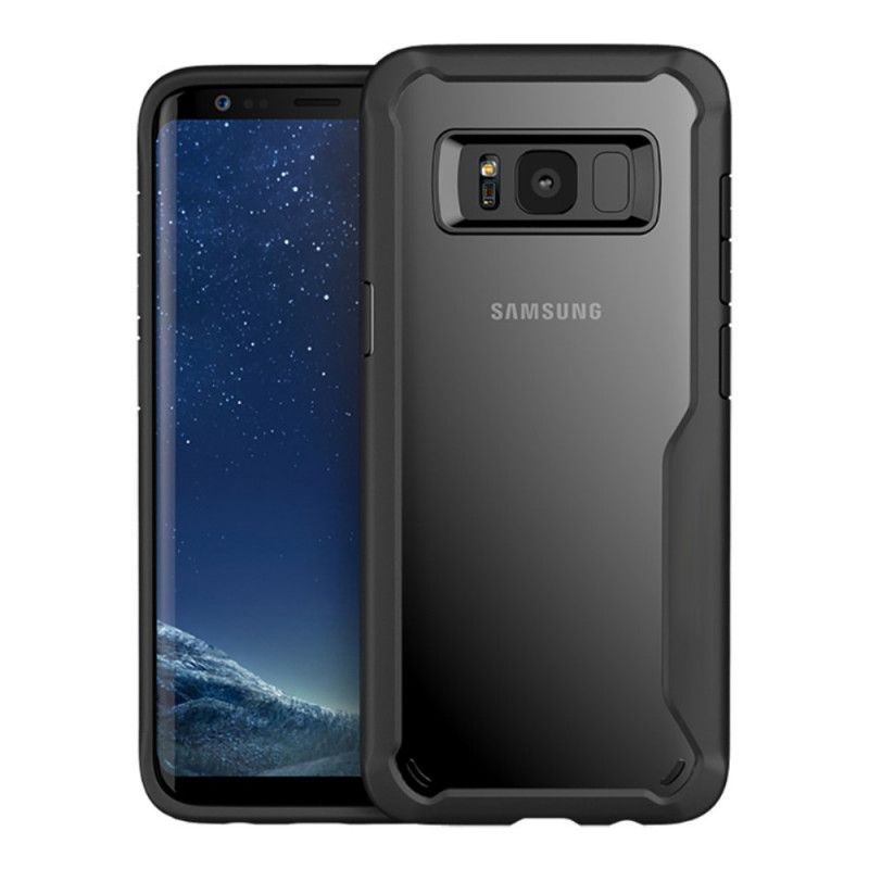 Cover Samsung Galaxy S8 Sort Mobilcover Gennemsigtig Hybrid Design