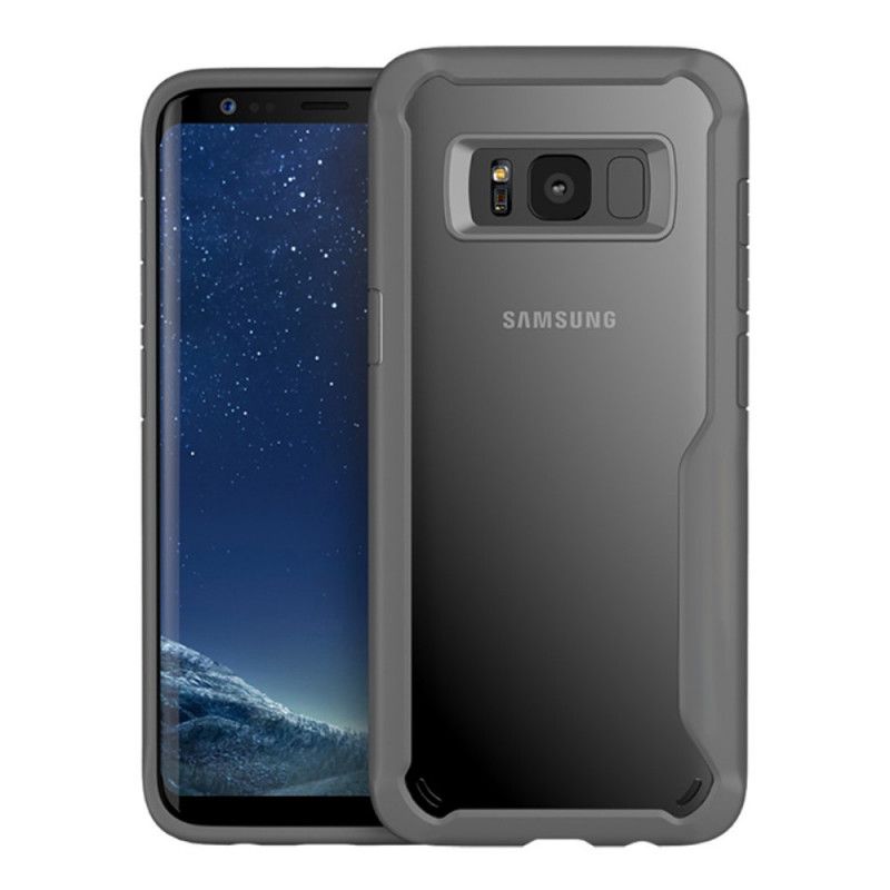 Cover Samsung Galaxy S8 Sort Mobilcover Gennemsigtig Hybrid Design