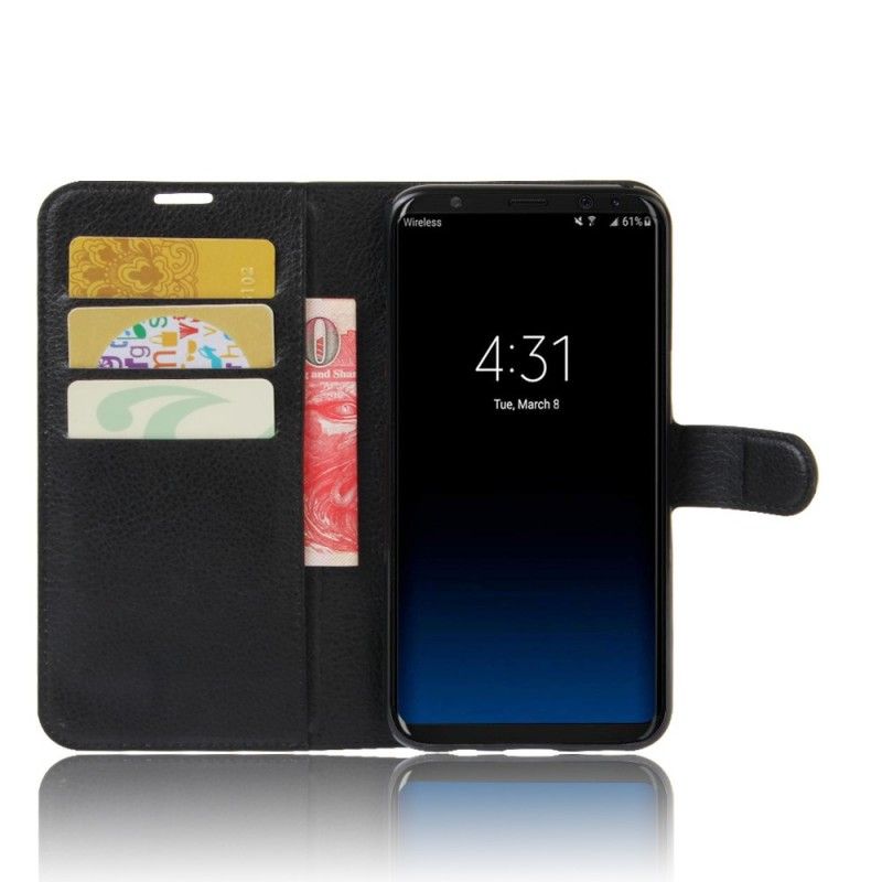 Flip Cover Læder for Samsung Galaxy S8 Sort Klassisk